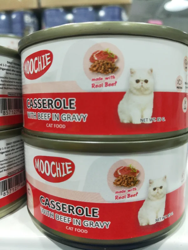 Moochie Cat Food With Beef In Gravy 85gX24pcs