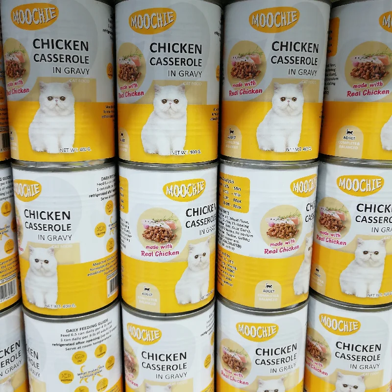 Moochie Cat Food With Chicken CASSEROLE In Gravy 400gX24pcs