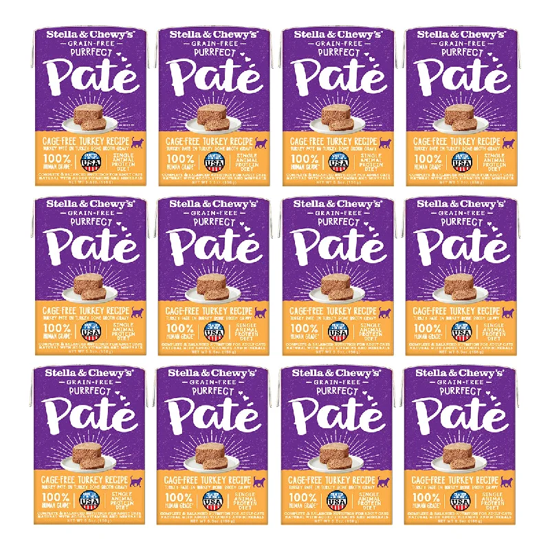 Stella & Chewy's Purrfect Pate Cage-Free Turkey Recipe Cat Food 12-Pack