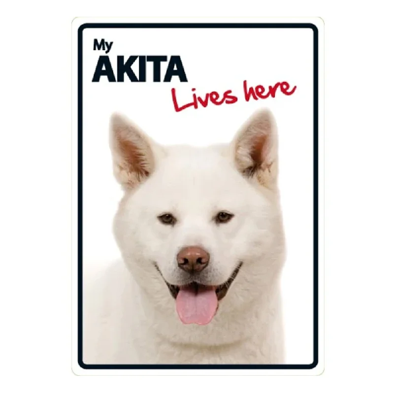 Dog Sign Akita Lives Here