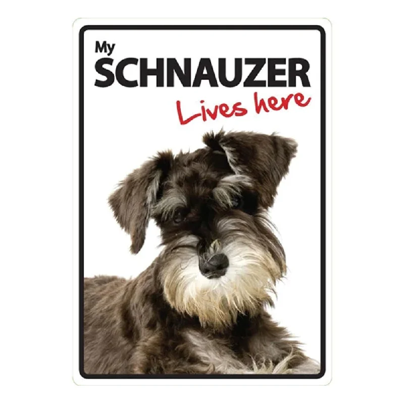 Dog Sign Schnauzer Lives Here